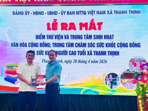 Khoa Quốc tế – Đại học Thái Nguyên hỗ trợ xây dựng Điểm thư viện gắn với sinh hoạt văn hoá cộng đồng tại xã Thanh Thịnh, tỉnh Thái Nguyên