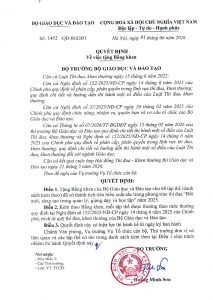 KHOA QUỐC TẾ – ĐẠI HỌC THÁI NGUYÊN VINH DỰ NHẬN BẰNG KHEN CỦA BỘ GIÁO DỤC VÀ ĐÀO TẠO